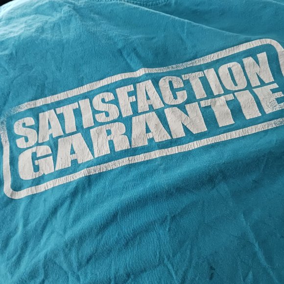 Large tee t-shirt men satisfaction garantie blue - Picture 3 of 4